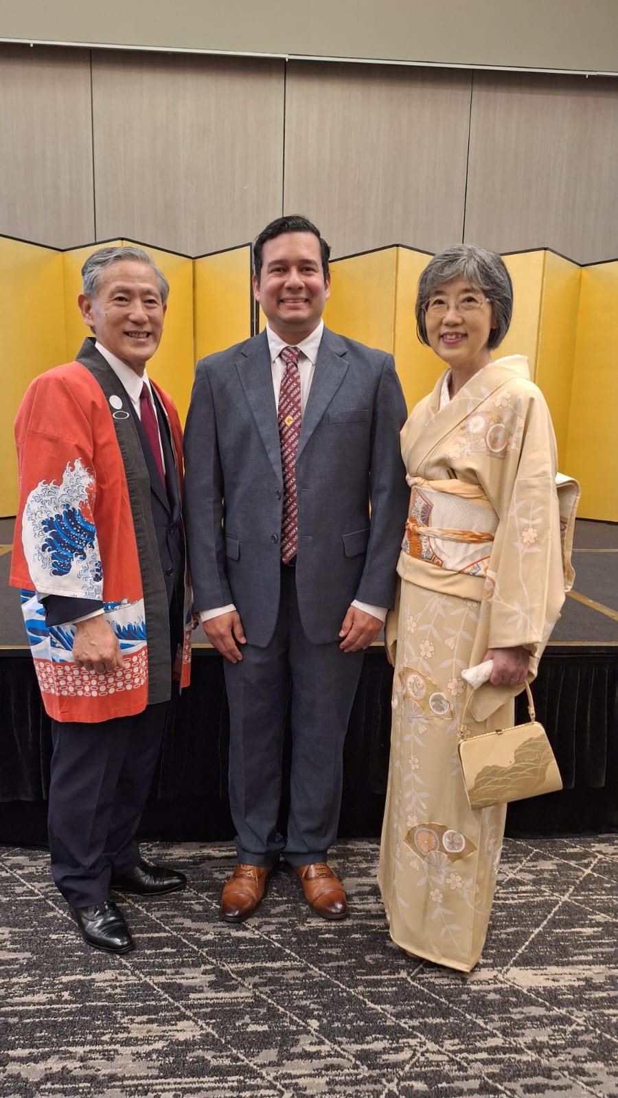 Sensei Iván Kuchler en la recepción ofrecida por la Embajada del Japón en Panamá